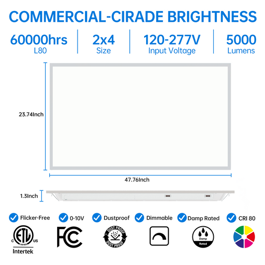 Vito 2x4 LED Flat Panel Light