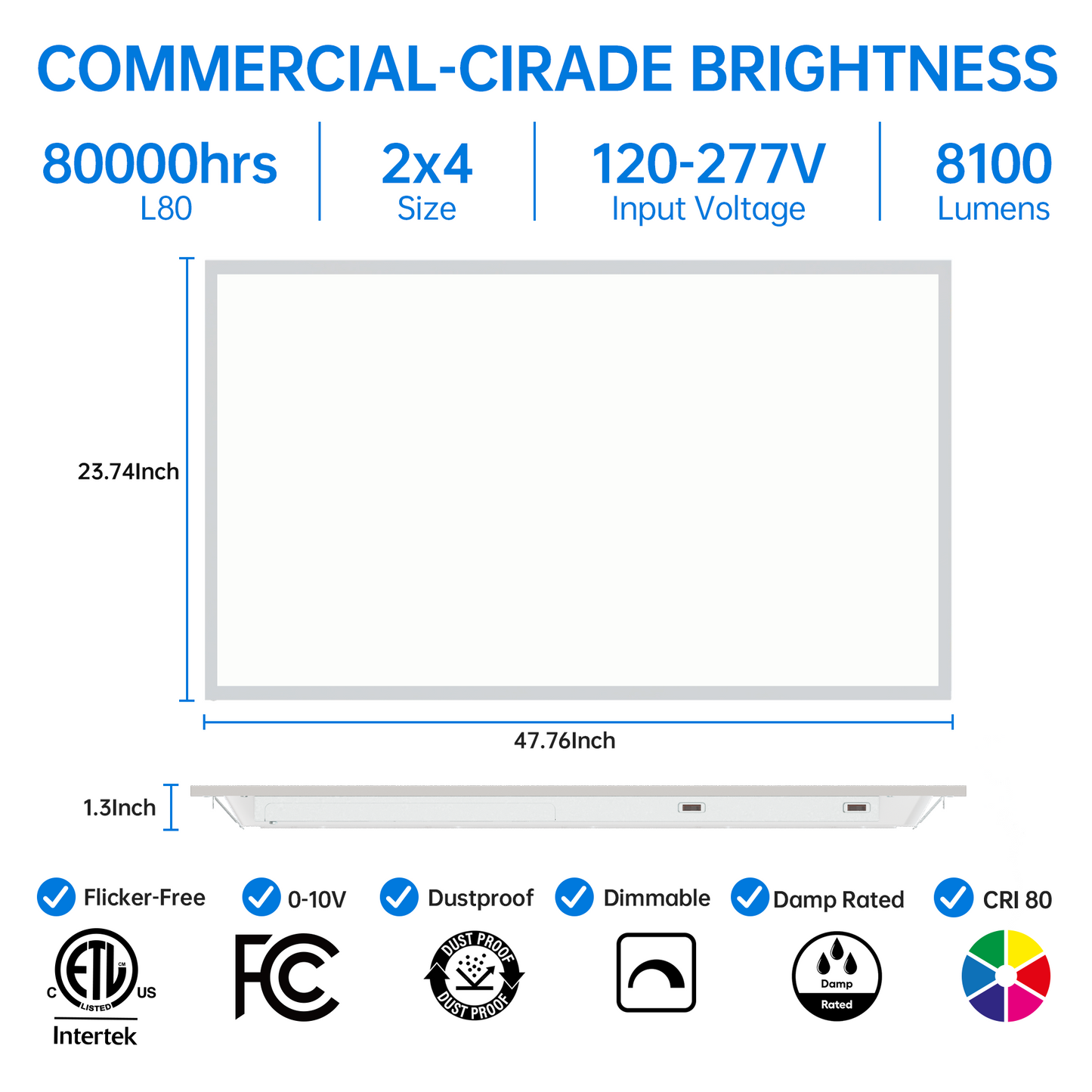Vito Pro 2x4 LED Flat Panel Light