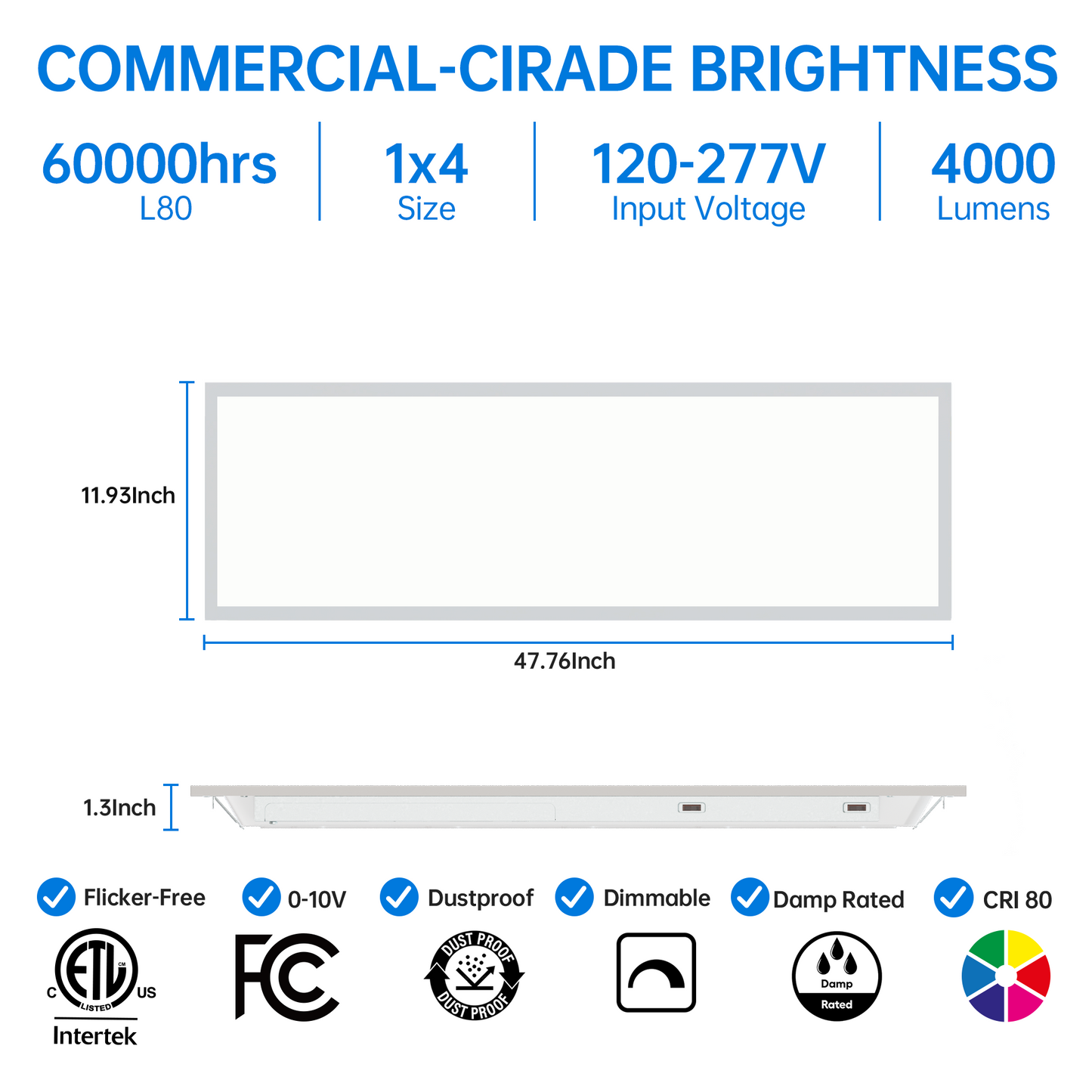 Vito 1x4 LED Flat Panel Light