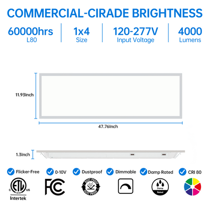 Vito 1x4 LED Flat Panel Light