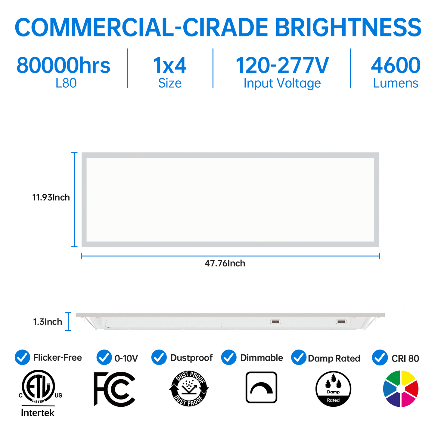 Vito Pro 1x4 LED Flat Panel Light