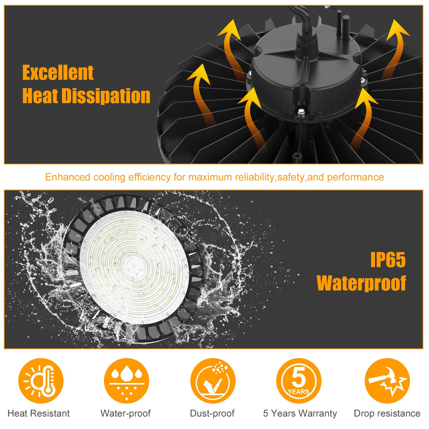 240W UFO LED High Bay Light 2 Pack