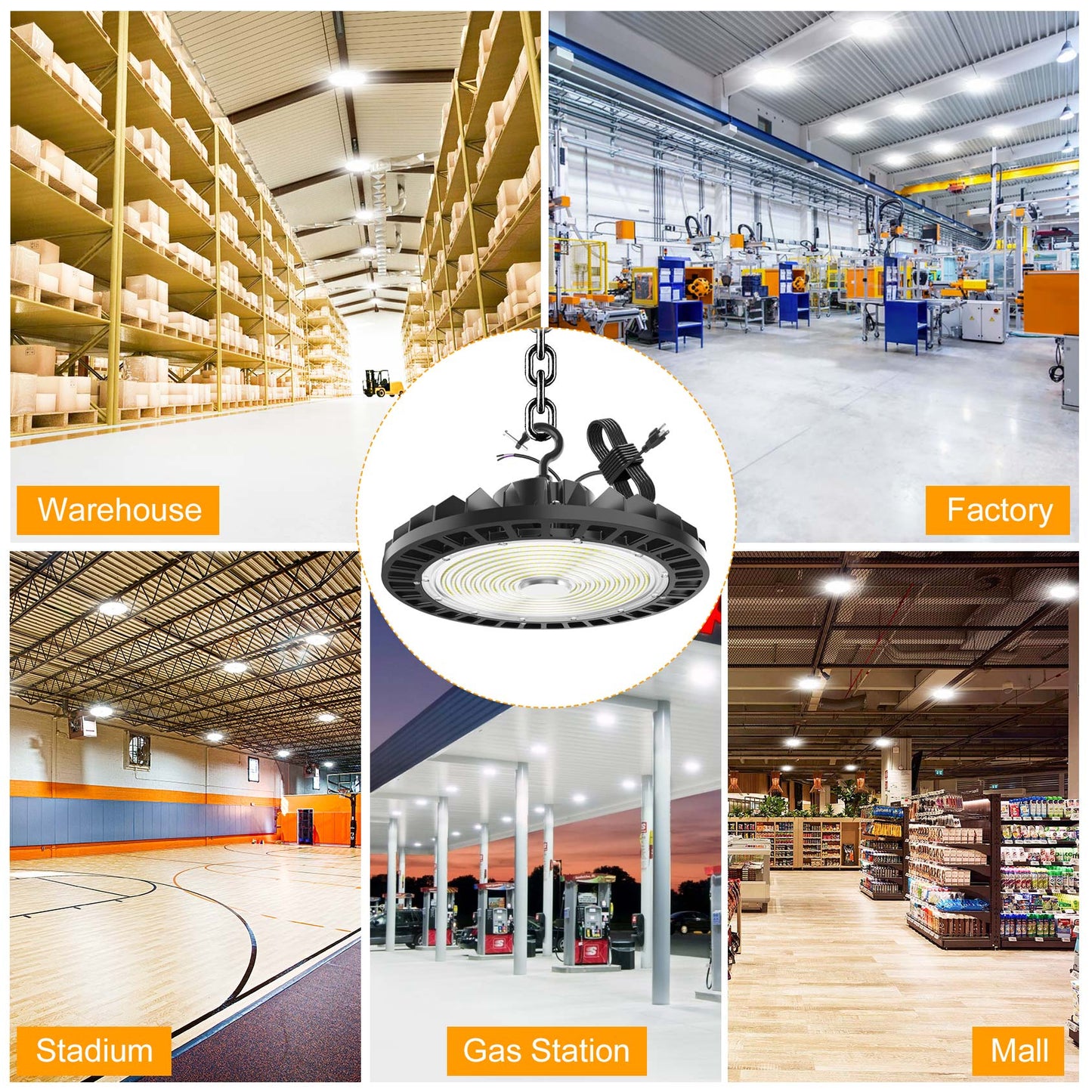 240W UFO LED High Bay Light 2 Pack